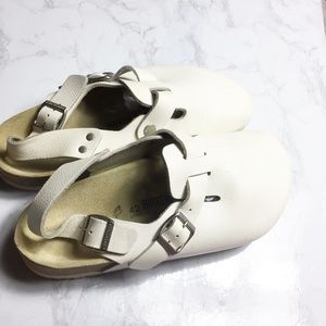Birkenstock White Leather Tokyo Slingback Sandals